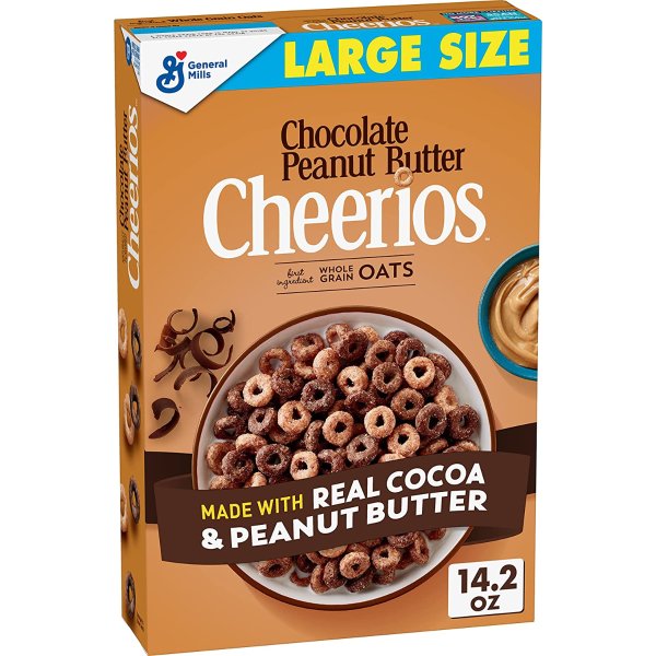 Cheerios 巧克力花生酱早餐燕麦片14.2 oz
