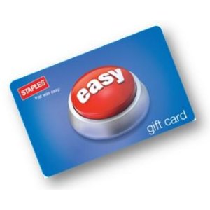 with Purchase of $300 Staples eGift card @ Staples