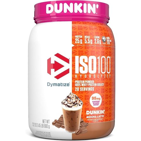 Dymatize Dunkin' 摩卡拿铁味蛋白粉促销 20份咱先试试的
