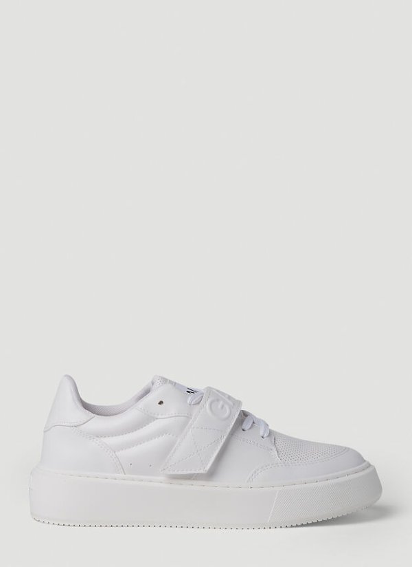 Sporty Cupsole Sneakers in White