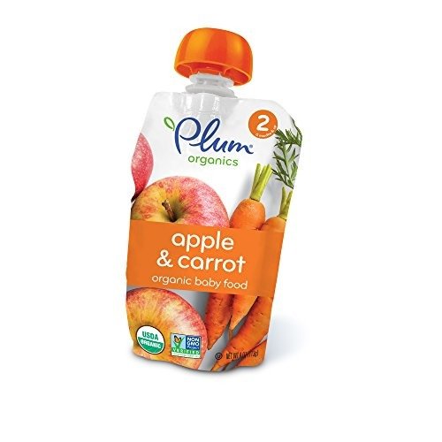 Stage 2, Organic Baby Food, Apple and Carrot, 4 ounce pouch (Pack of 12)