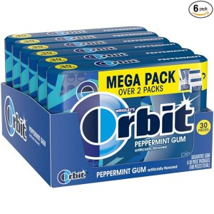 Orbit Peppermint Sugar Free Chewing Gum - 32.1 Oz, 30 Count (Pack of 6)