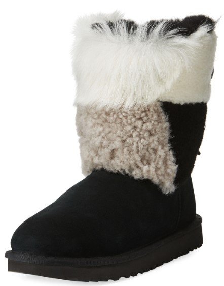 Classic Patchwork Fluff Boots