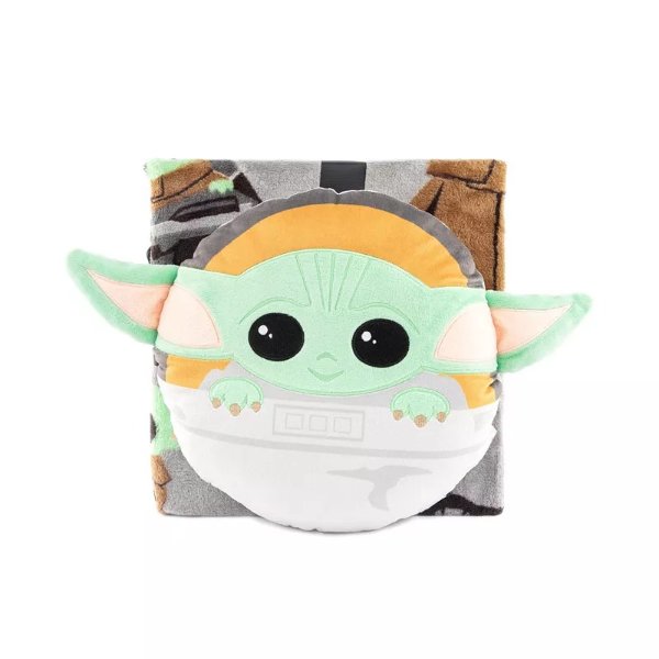 CLOSEOUT! Star Wars Baby Yoda 2-Pc. Pillow & Blanket Nogginz Set