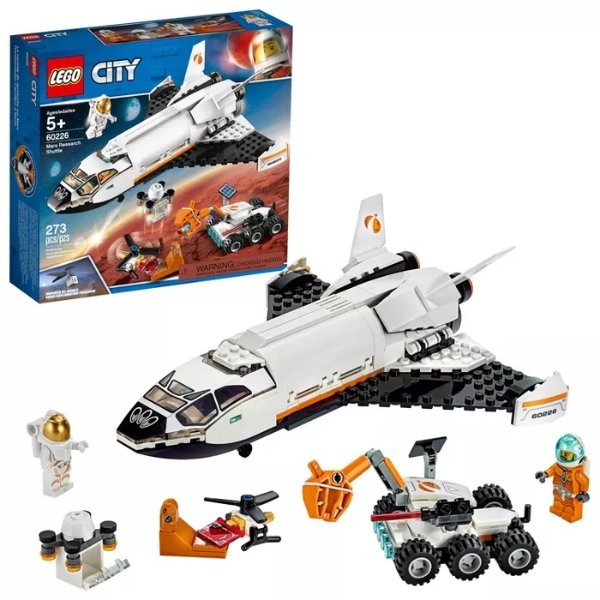 City Space Mars Research Shuttle Space Shuttle Toy Building Kit with Mars Rover 60226