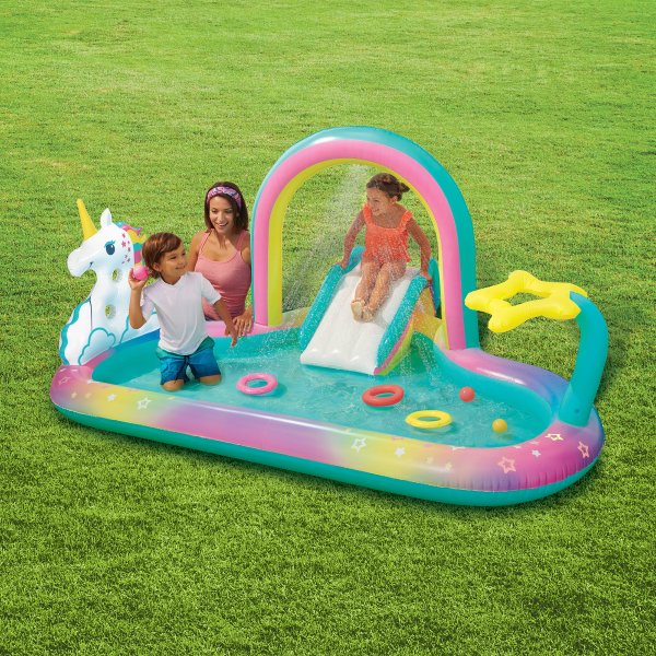 Round Inflatable Rainbow Play Center, Ages 2 & Up, Unisex