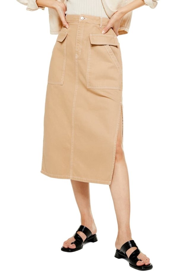 Pocket Midi Skirt