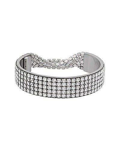 Crystal Fit Stainless Steel Bangle Bracelet