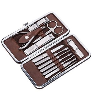 Corewill Manicure & Pedicure Set Nail Clippers 12 in 1 Stainless Steel with Portable Travel Case
