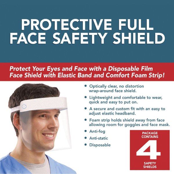 ArtCraft Optical Full Face Safety Shields (4 pk.)