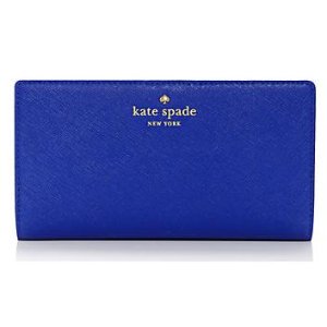 Kate Spade蓝色长款钱包