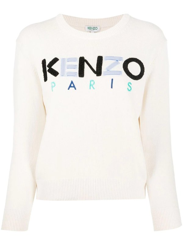 textured-logo sweater
