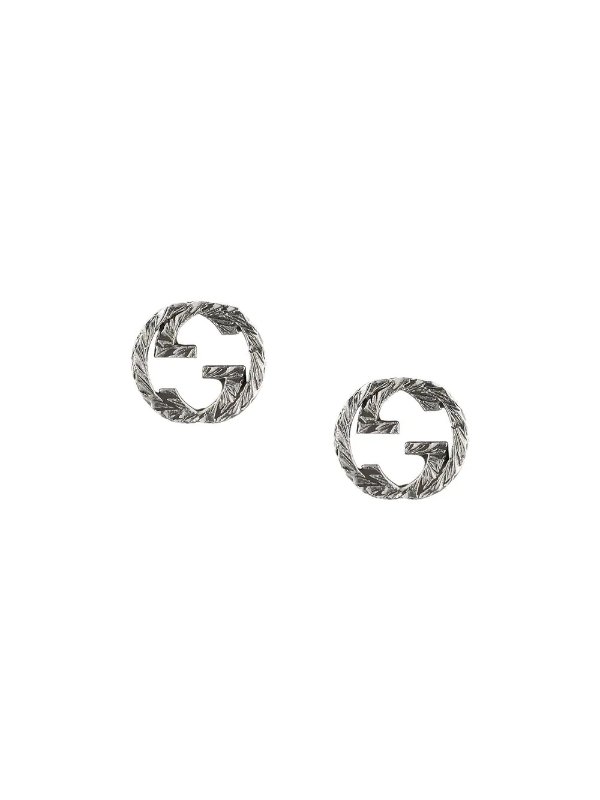Interlocking G earrings in silver