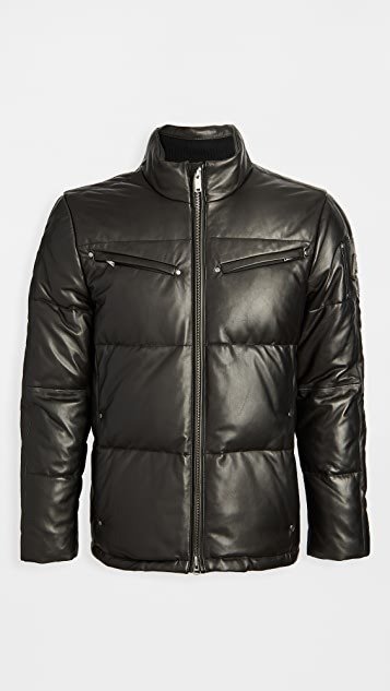 Symington Leather Down Puffer Coat