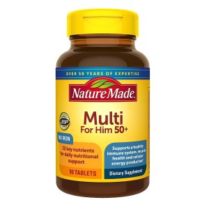 白菜价：Nature Made 50岁+男性复合维生素 90粒