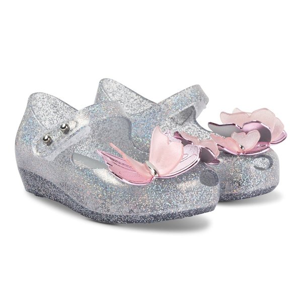 Silver Glitter Mini Ultragirl Butterfly Shoes | AlexandAlexa