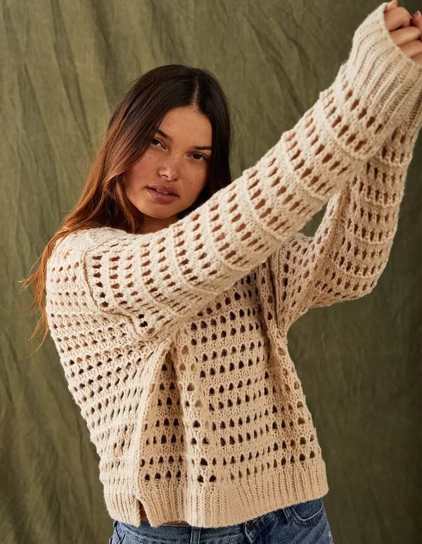 FULL TILT Essentials Open Knit Womens Pullover Sweater - TAN | Tillys