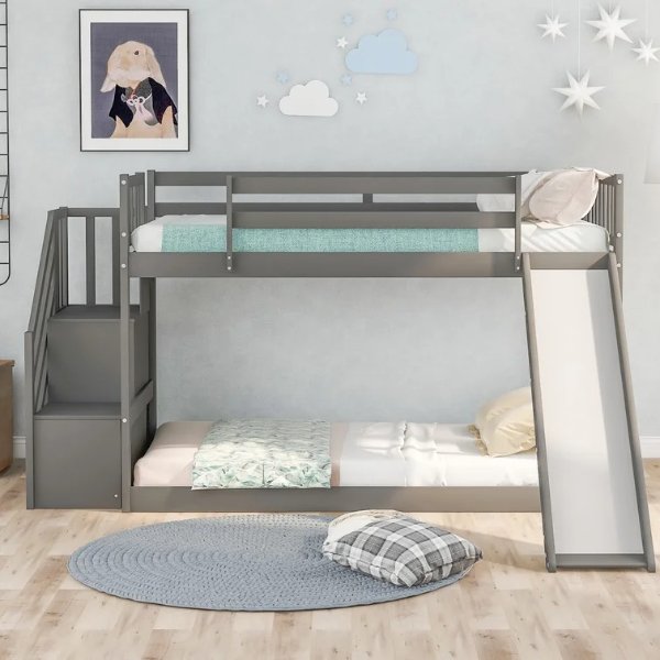 Ventura Twin Over Twin Solid Wood Standard Bunk Bed 