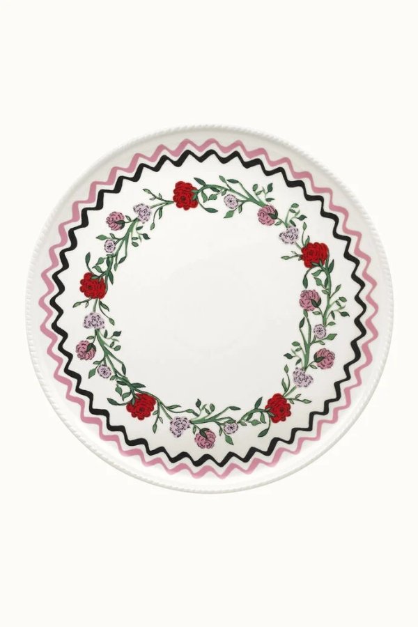 玫瑰花环陶瓷餐盘