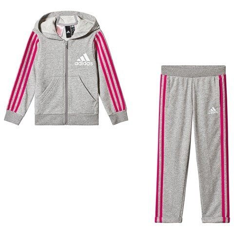 Performance Grey and Pink Hoodie and Bottoms Set | AlexandAlexa