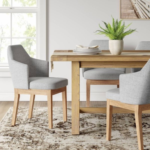 Kinston Curved Back Upholstered Dining Chair - Threshold™