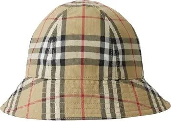 Check Rounded Bucket Hat