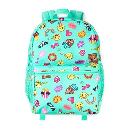 Girls Emoji Print Backpack