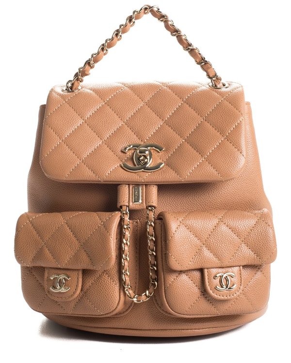 Rue La La Chanel Brown Quilted Leather CC Single Flap Backpack, Never  Carried (Authentic Pre-Owned) 7000.00