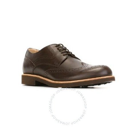 Tods Men's Classic Brogue Shoes in Dark Brown