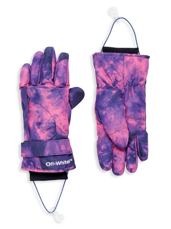 Tie-Dye Org Seams Ski Gloves