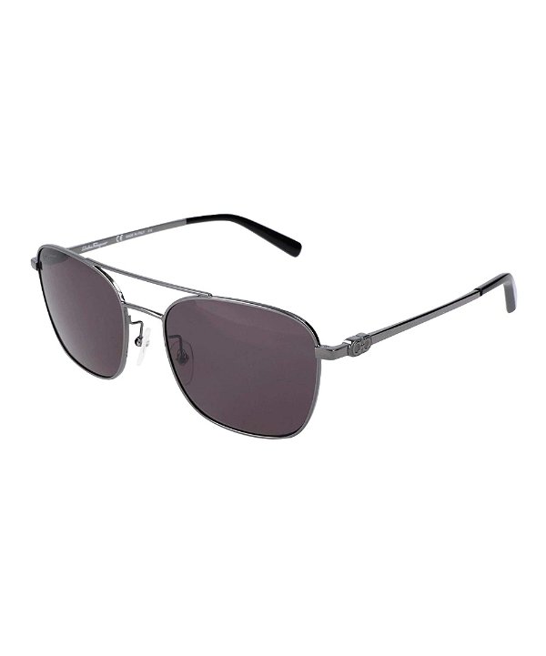 Dark Gunmetal & Smoke Gray Aviator Sunglasses