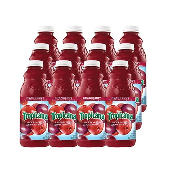 Cranberry Juice, 32 oz Bottles, 12 Count