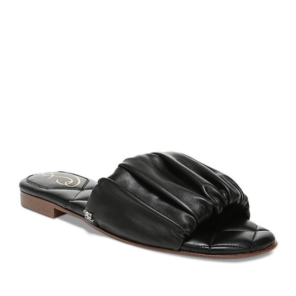 Women's Briar Scrunched Leather Slide Sandals