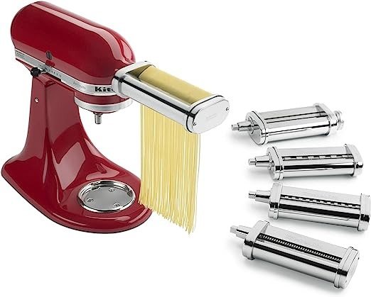 KSMPDX Pasta Deluxe Set Stand Mixer Attachment, 5 Piece, Stainless Steel