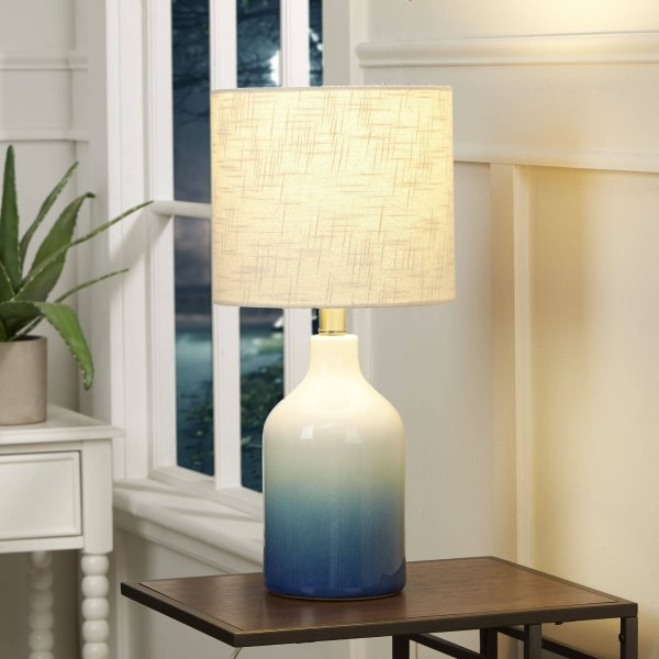 Better Homes & Gardens Blue Ombre Ceramic Table Lamp