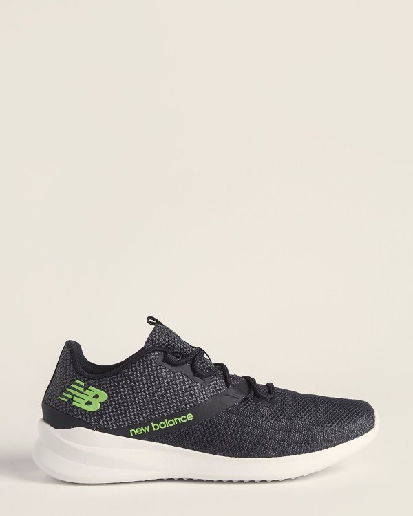 Grey & Green District Running Sneakers