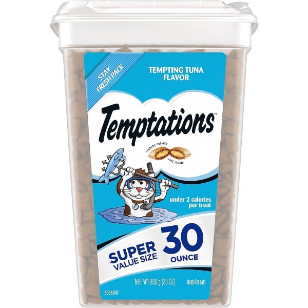 Classic Crunchy and Soft Cat Treats, 30 Ounce and 48 Ounce Tubs