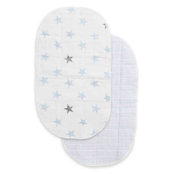 aden® by aden+anais® Dapper Fitted Playard Crib Sheet in Blue