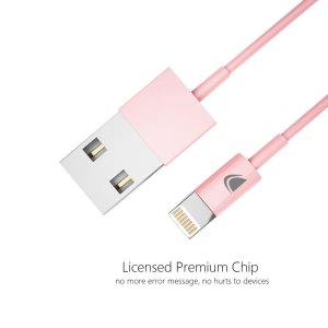 Dreo® Lightning Cable [Rose Gold] 3 Pack [MFI Apple Certified] 3ft 8 Pin to USB SYNC Cable