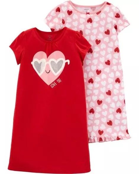 2-Pack Valentine's Day Nightgowns