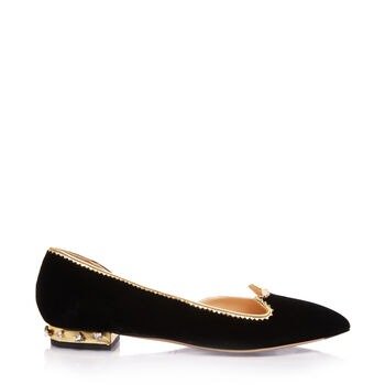 Women's Designer Flat Shoes |- BEJEWELLED KITTY D'ORSAY