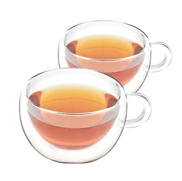 SHIMMER – Borosilicate Glass Double Walled Teacups