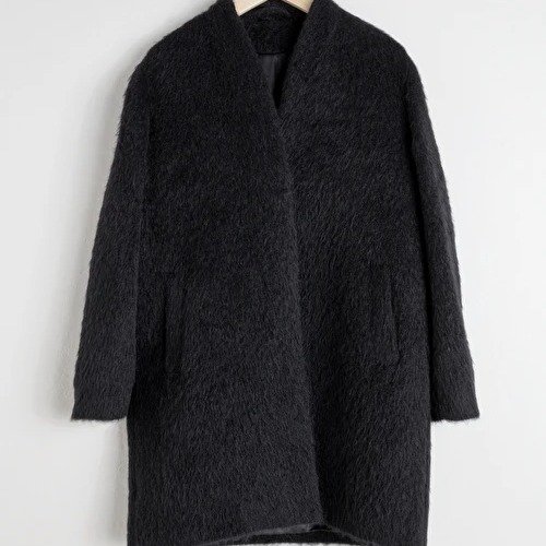 Wool Blend Boxy Coat