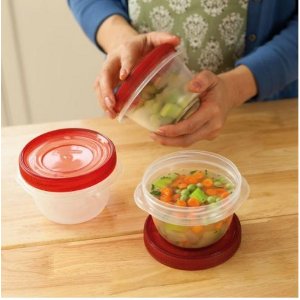 Rubbermaid TakeAlongs Twist and Seal Food Storage Containers, 2-Cup, Clear, Set of 3