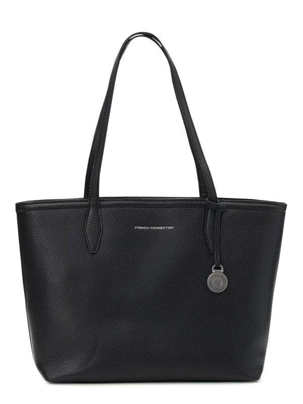 French Connection Women's Bethan Pebbled Tote Handbag, Black