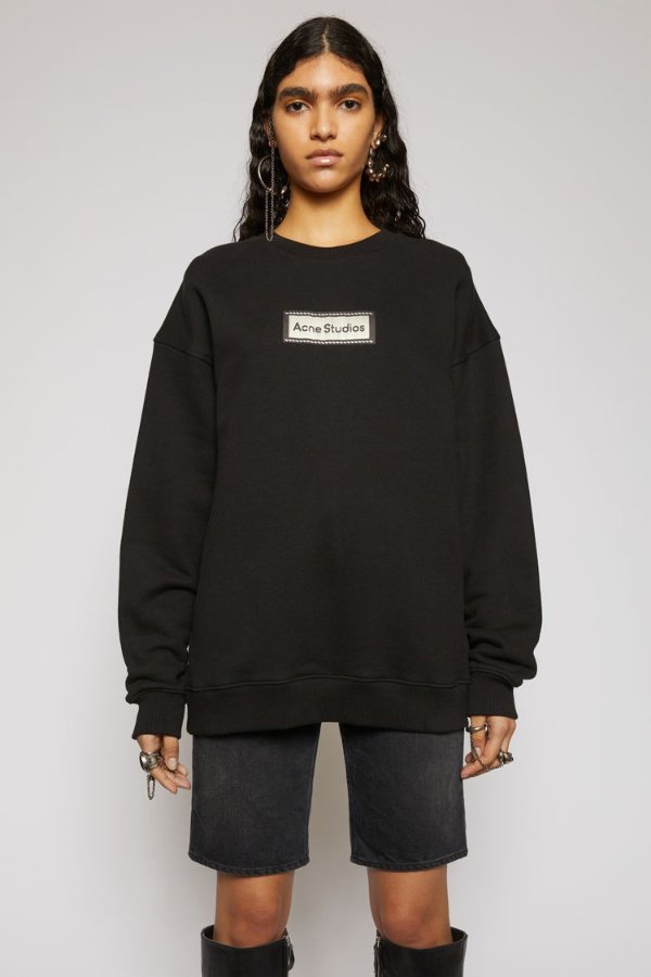 Reverse-label sweatshirt Black