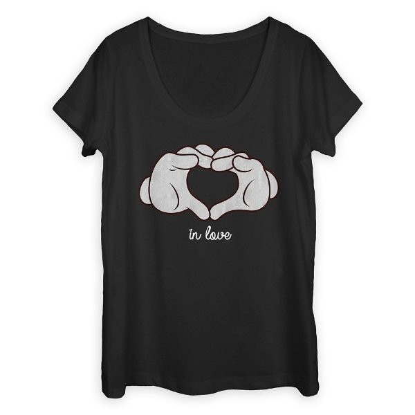 Minnie Mouse Gloves Couples T-Shirt for Women – Valentine's Day | shopDisney