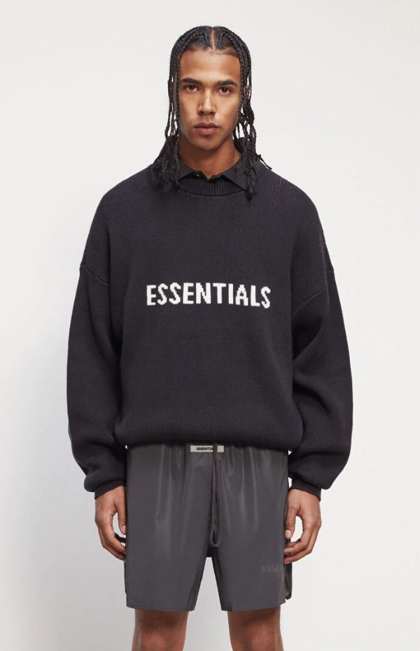 Essentials Black Knit Sweater