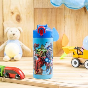 Zak Designs Marvel Avengers 14 oz Double Wall Vacuum Insulated Thermal Kids Water Bottle