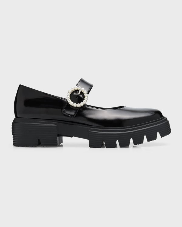 Nolita Leather Pearly Mary Jane Loafers